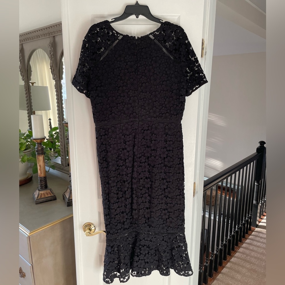 Beautiful black Lacey dress by Shoshanna from Anthropology! Back zip/lined